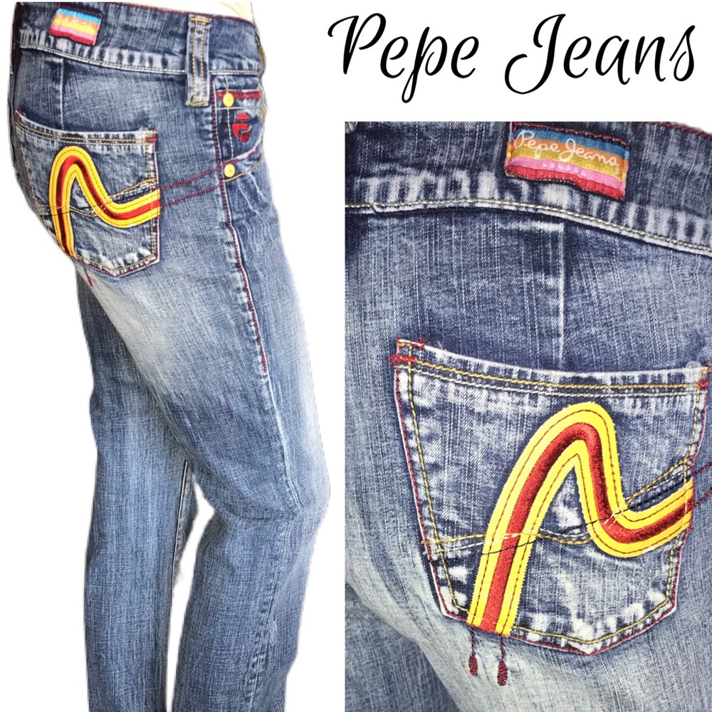 Pepe Jeans Women's Straight Leg Blue Jeans